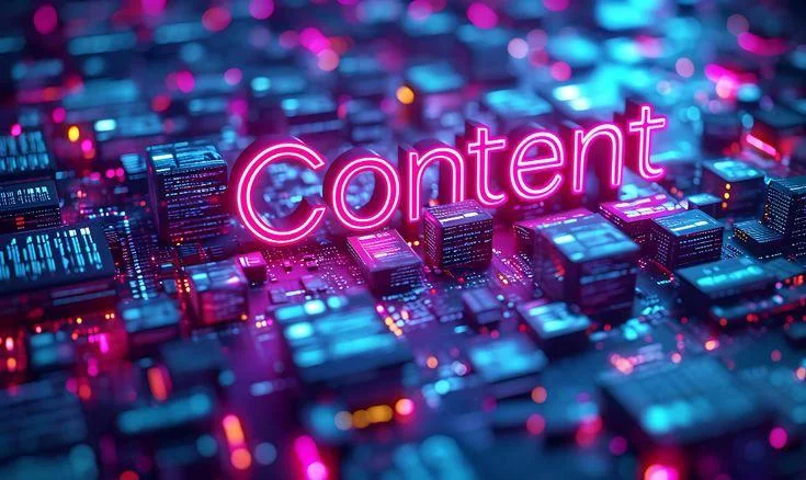 Neon content sign on digital circuit :best digital marketer in Kerala